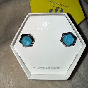 Stunning Blue Hexagon Earrings by Earring Reveal